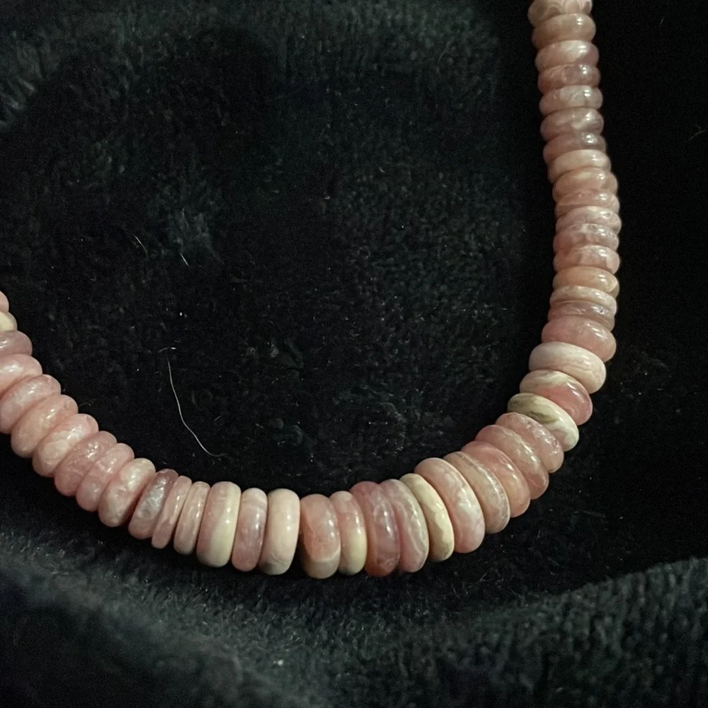 Rhodochrosite bead necklace by Jay King - Picture 8 of 13